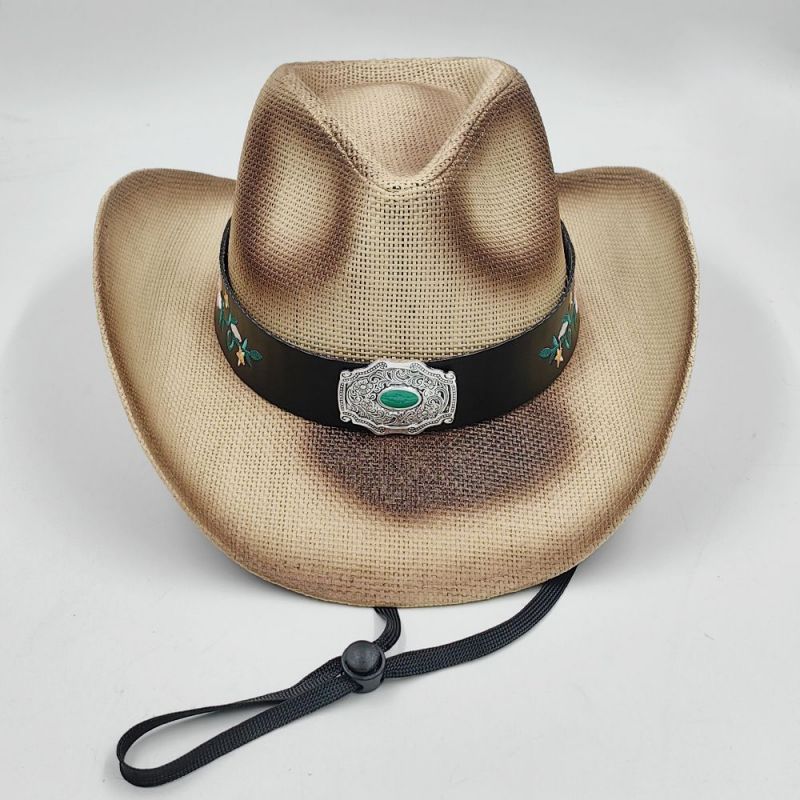 Topi Pantai Cowboy Rhinestone digawe saka China