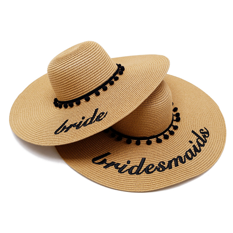 Custom Bordir Floppy Straw Hat