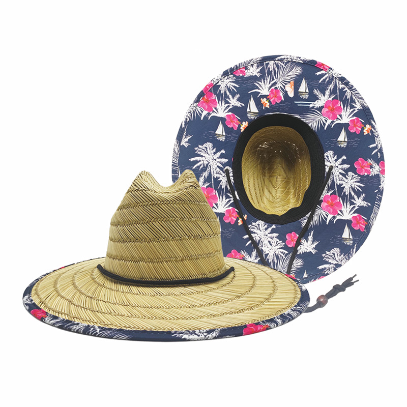 Topi Jerami Flora Pria