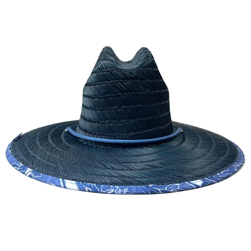 Topi Jerami Biru Navy